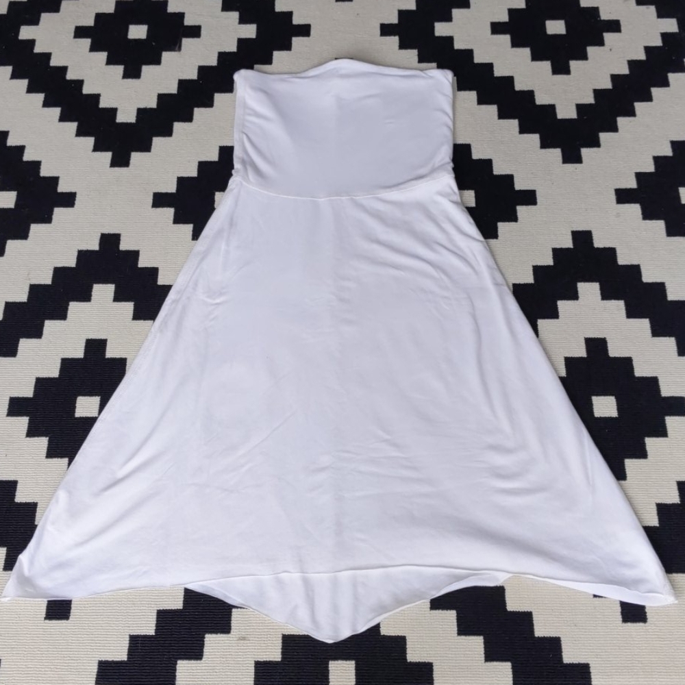 White strapless bamboo dress aritzia sz m